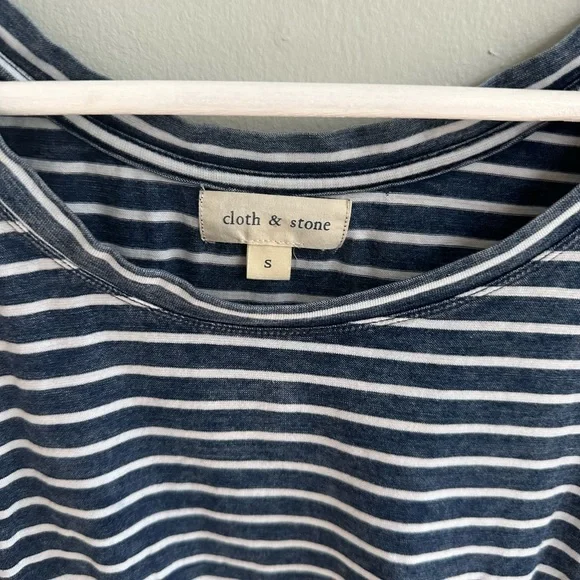Anthropologie Cloth & Stone Faded Striped Tee - Picture 3 of 3